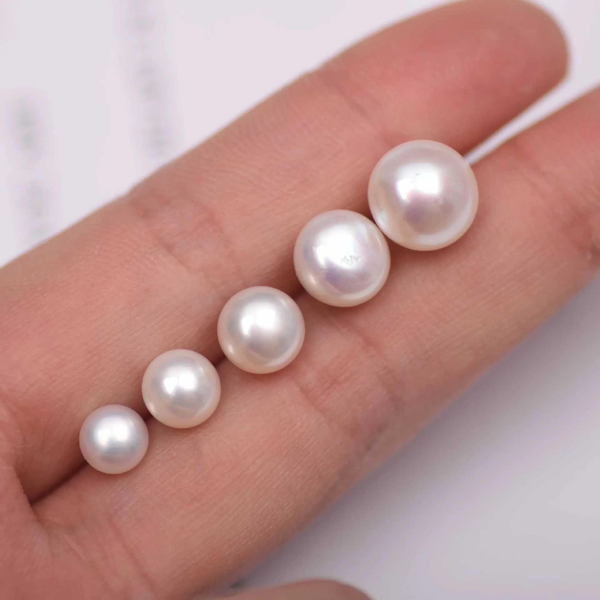 5A Quality Haystack Pearl Stud Earrings  Fashion S925 Silver Needle Simple  Elegant Freshwater Steamed bun   Pearl Earrings