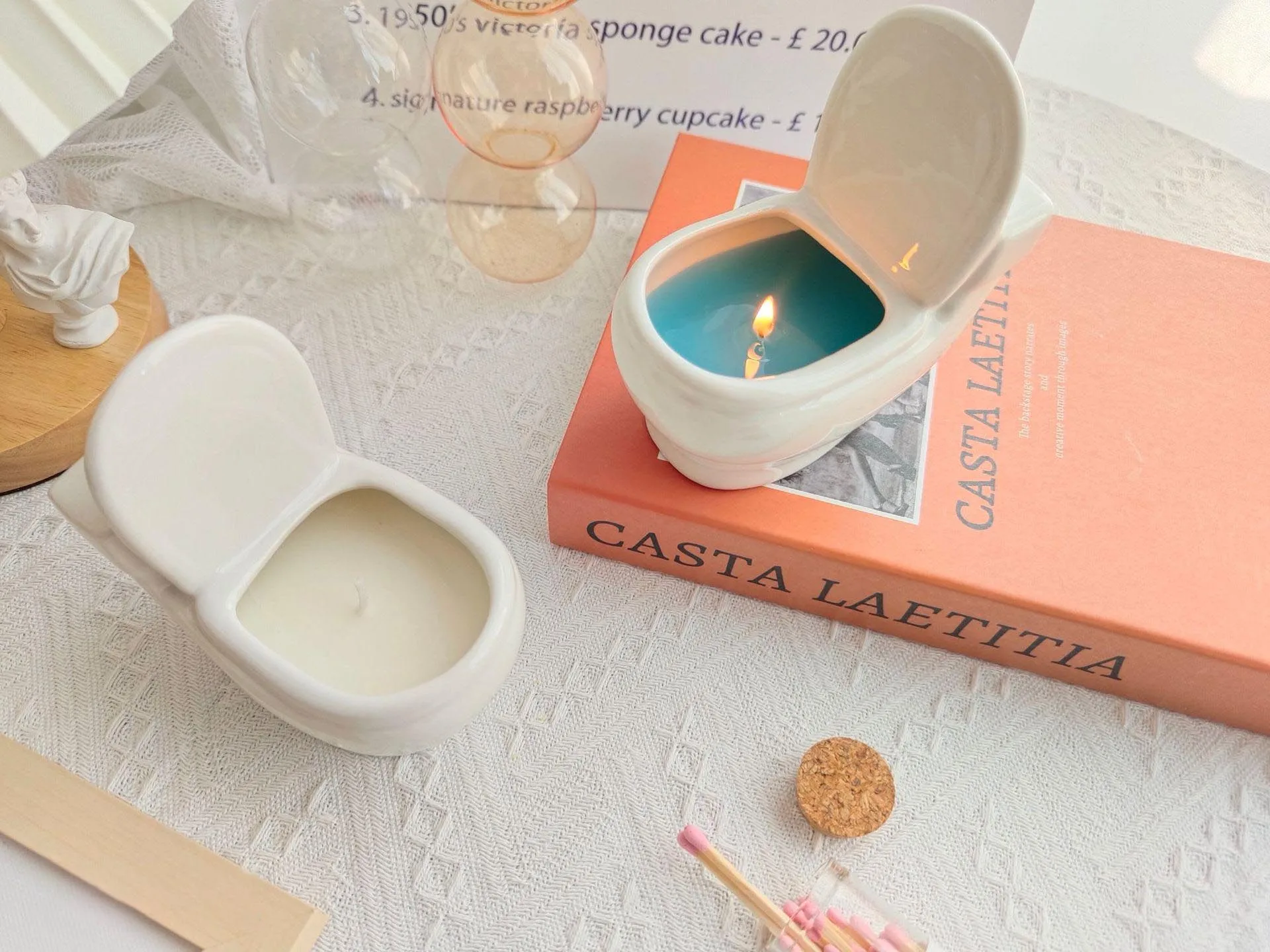 Creative Funny Toilet Modeling Customized Benediction Paraffin Wax Handmade Decorations Fragrance Aromatherapy Scented Candles