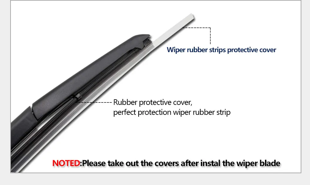 Kction factory premium quality universal Standard WIPER Natural rubber refill new hybrid U-hook windscreen wiper