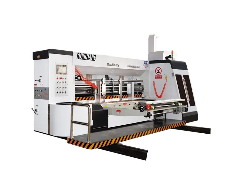 Full computer Carton box making single color flexo ink Corrugated Printing  die cutting creasing machine