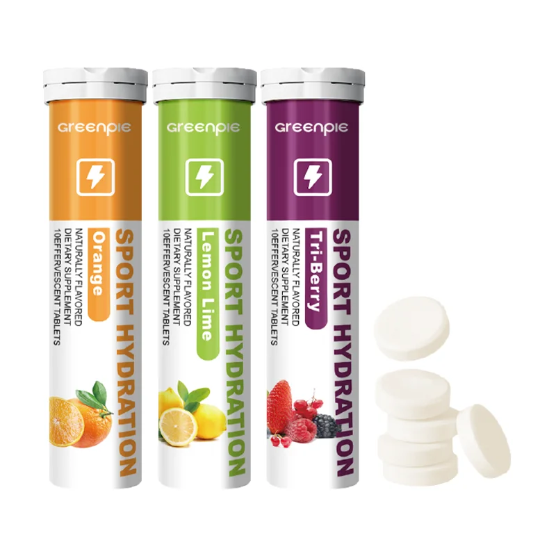 Greenpie Wholesale Sports hydrolyzes natural flavors Sugar Free Vitamin C Electrolyte effervescent tablets