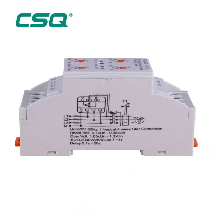 
European design 230 volt ac220v overvoltage protection relay switch 3-phase sequence voltage protection relay china supplier 