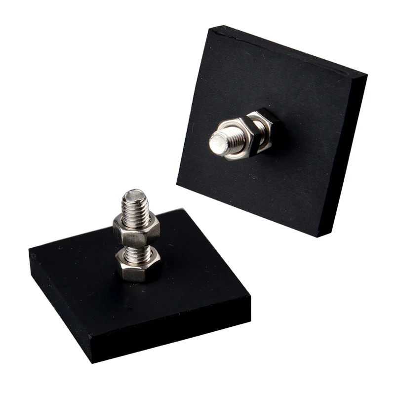Anti-Scratch Rubber Mounting Cube Magnets Bolt mount 32mm Black Coated Neodymium Magnet N52 M5 Hole