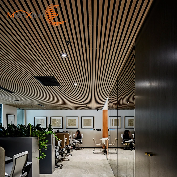 Matrixtion Aluminum U Shape Baffle Profile Metal Suspended False Stretch  Linear Open Ceiling