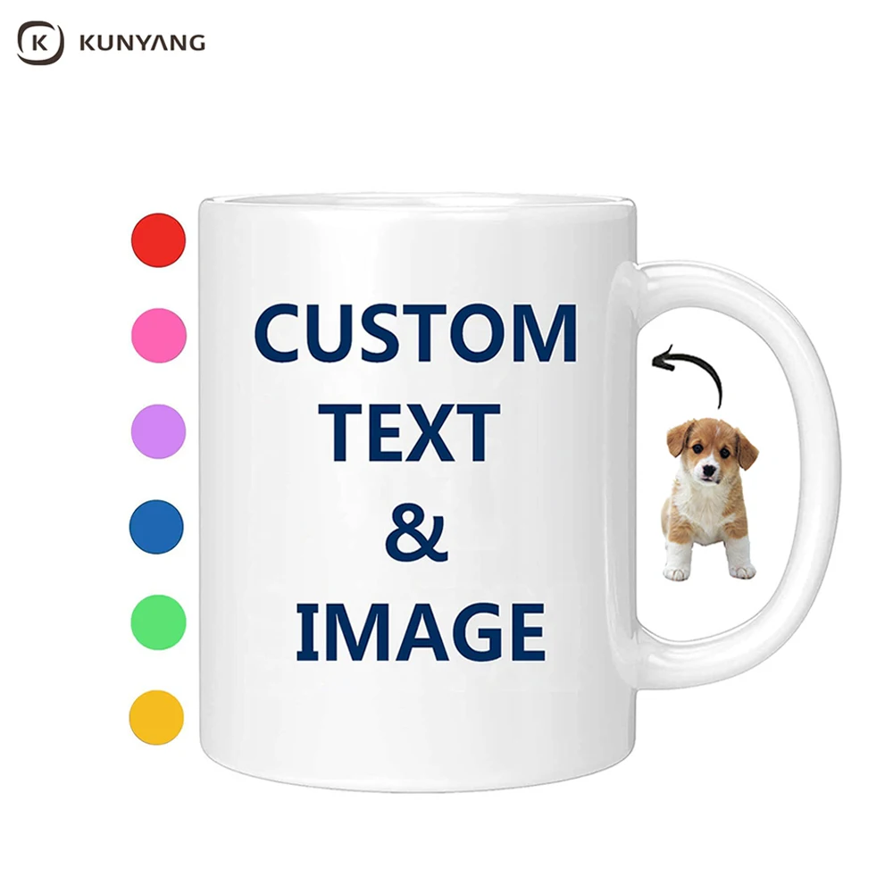 Logo Customised 11oz Sublimation Mug Ceramic Design Coffee Mug Mugs and Cup Wholesale