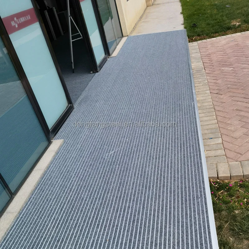 Commercial Indoor Outdoor Entrance Mat Aluminum Barrier Dirt-trapper Door Mat for mall hotels