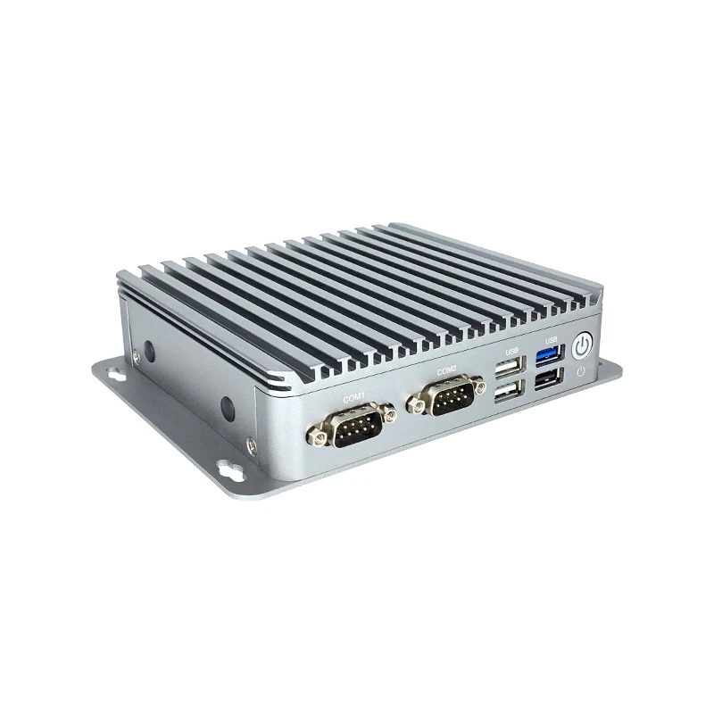 Двойной четырехъядерный прочный безвентиляторный мини-ПК lan с 3 USB2.0 и 1 USB3.0 промышленный