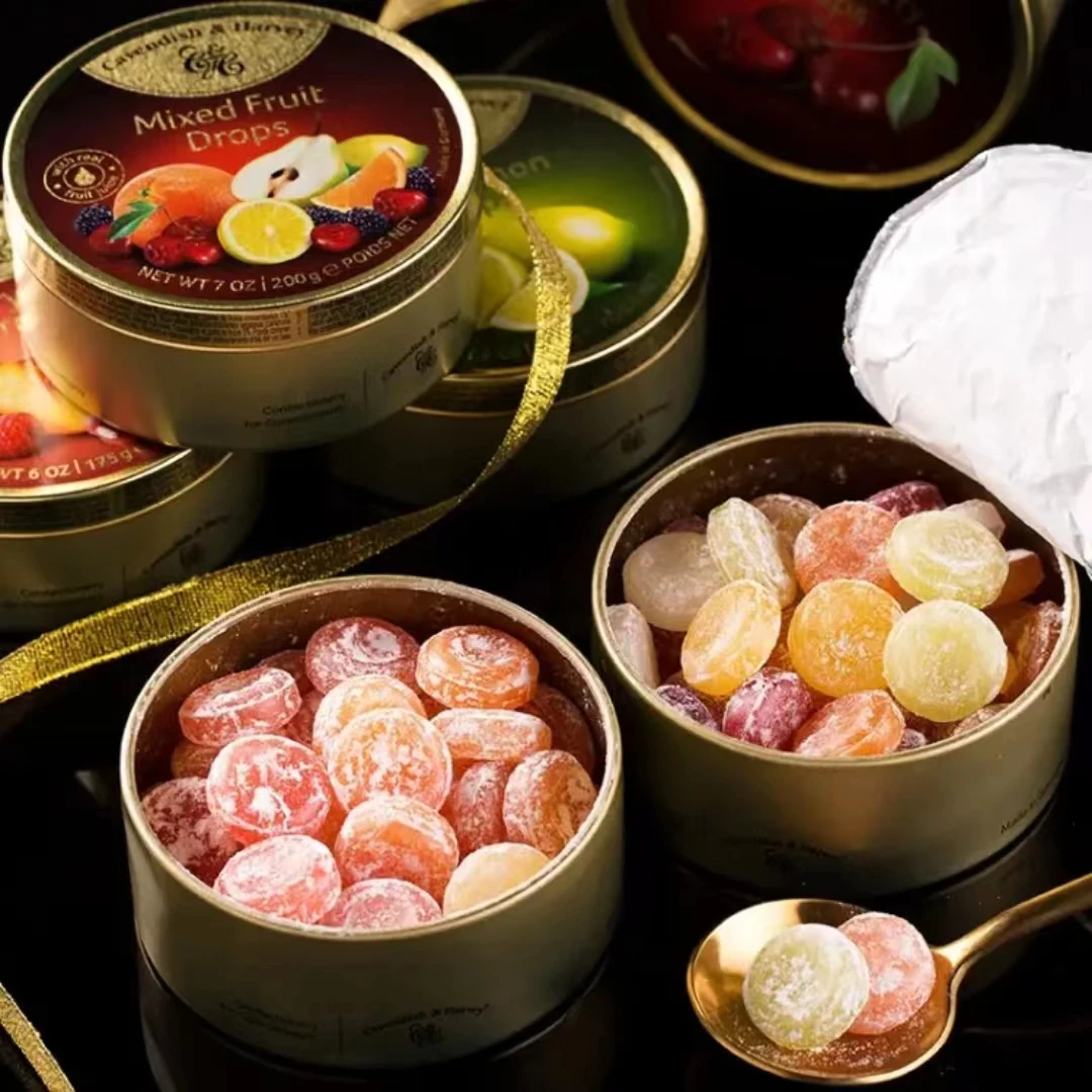 German Mixed Flavor Mint Fruit Candy 200g Exotic casual Mint hard candy tin box jar candy