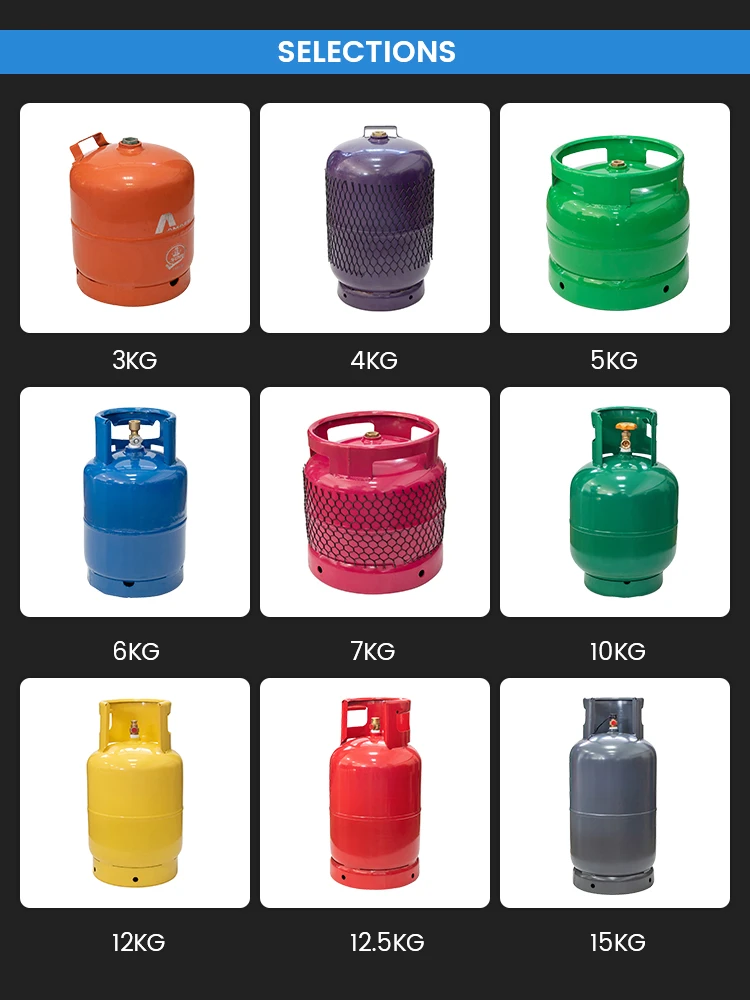 Bina Factory Wholesale Cooking Gas Cylinder Price Lpg Gas Cylinder