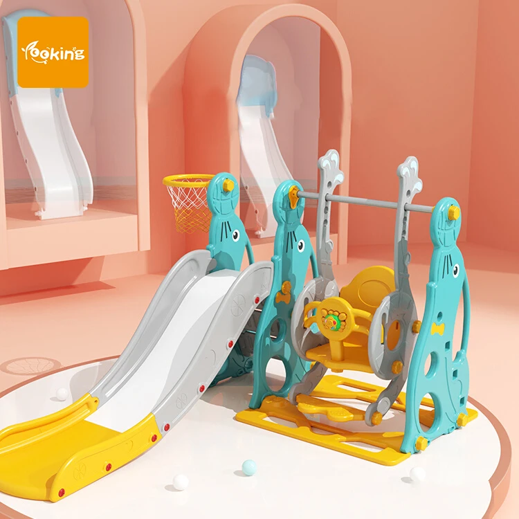 Durable Cute Animal Shape Sea Lion Indoor Swing Slide Kids Plastic Sliding Price End Designer Baby Slide And Swing