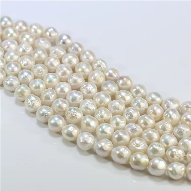 12-14mm Edison Wrinkle Wholesale white nucleated baroque fresh water cultured real freshwater loose pearls
