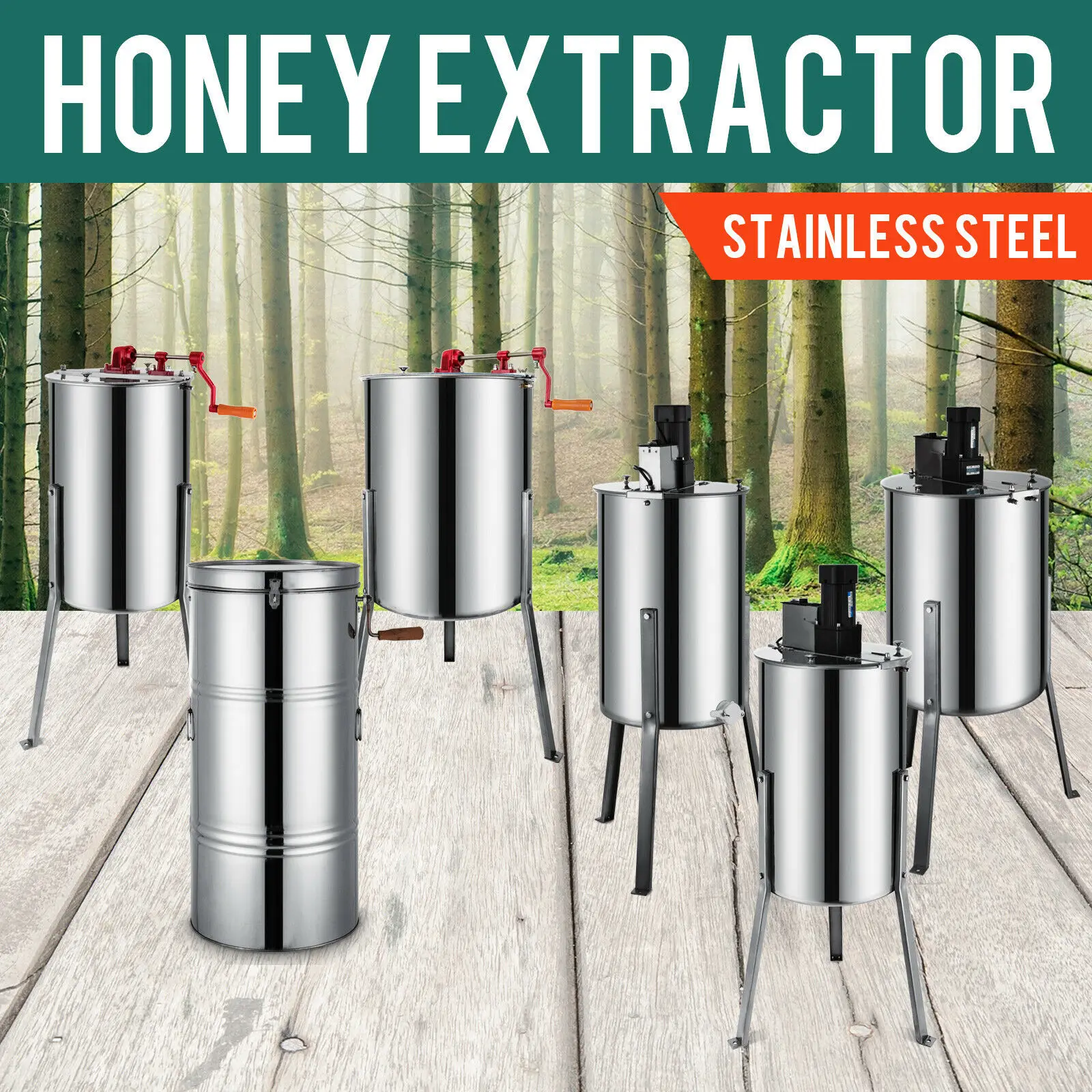 YUESHEN Hot Sell Electric Stainless Steel Honey Extractor With 4 Frames For Exporting Quality