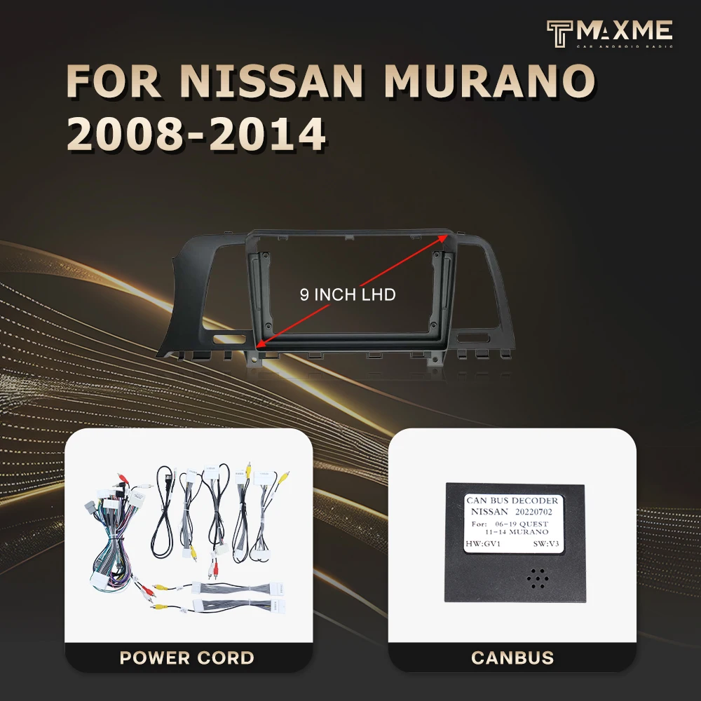 Maisimei Factory Wholesale  Car DVD Frame FOR NISSAN Murano 2004-2024 With Cable Can bus 9 inch 10 inch LHD