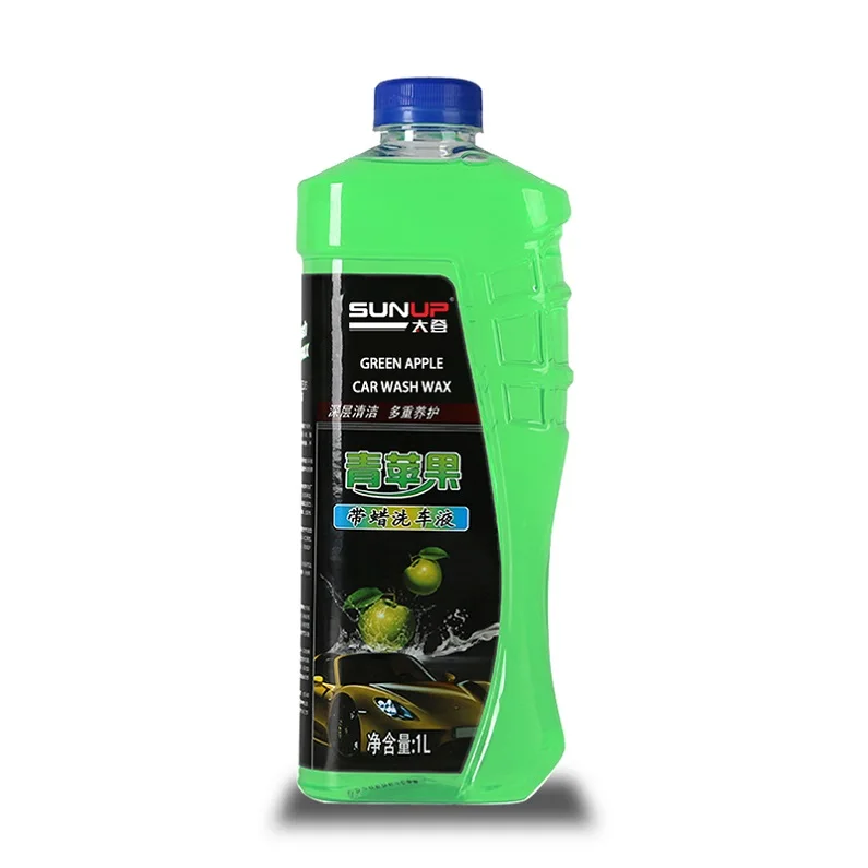 Green apple car washing liquid shampoo cleaner colour car wash and wax shampoo