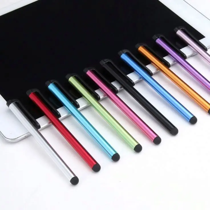 Capacitive stylus touch screen pen suitable for mobile phone tablet pad multi-color plastic head touch pen