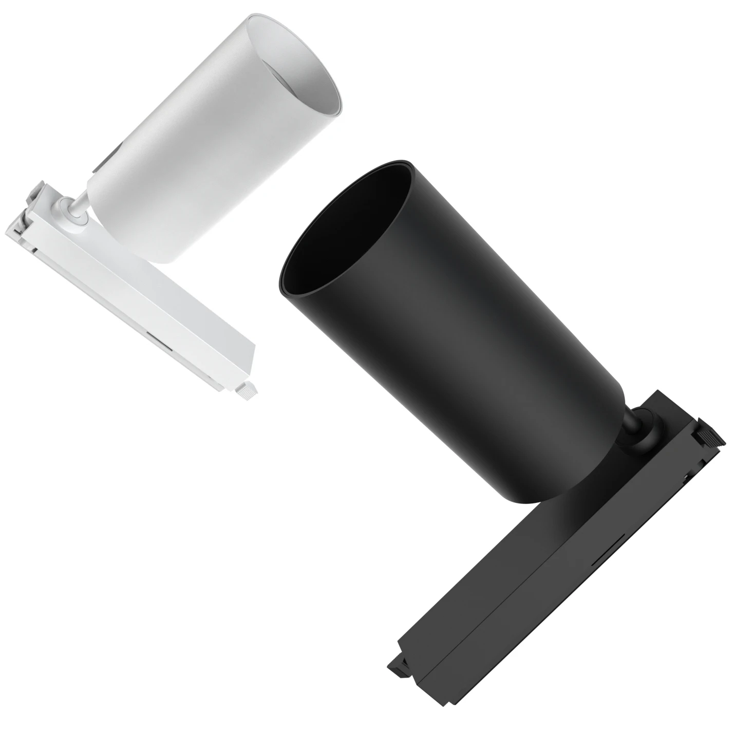 Hot sale Commercial project lighting hotel shop market black white surface mount recessed aluminum rail ceiling led track light