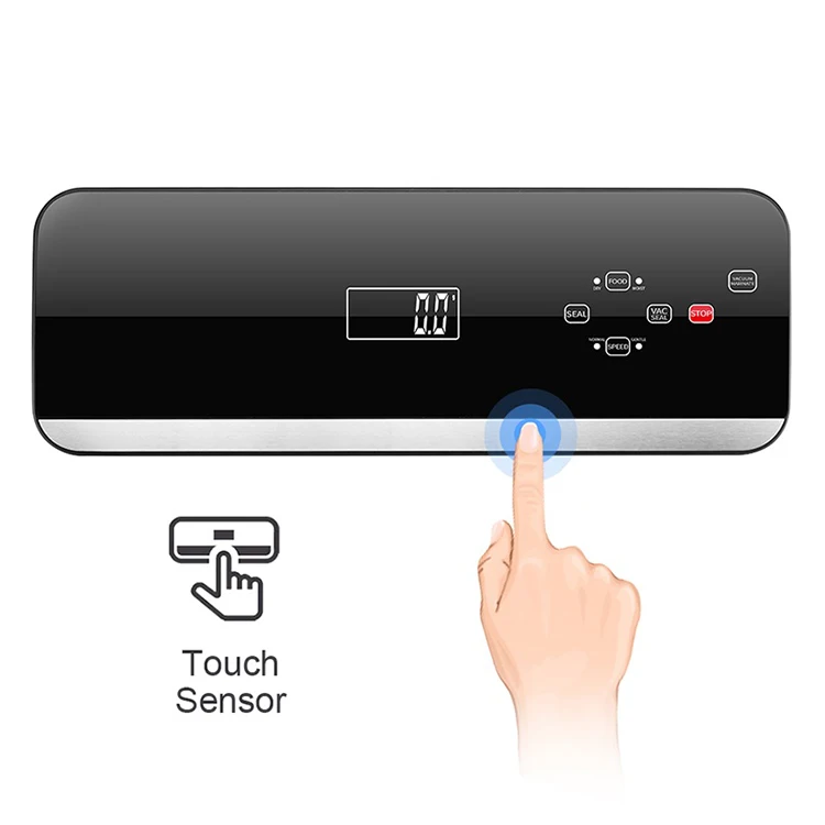 Electric Intelligent Automatic Food Vacuum Sealer 220V with Dry Moist Mode Built-in Cutter Plastic Material for Household Use