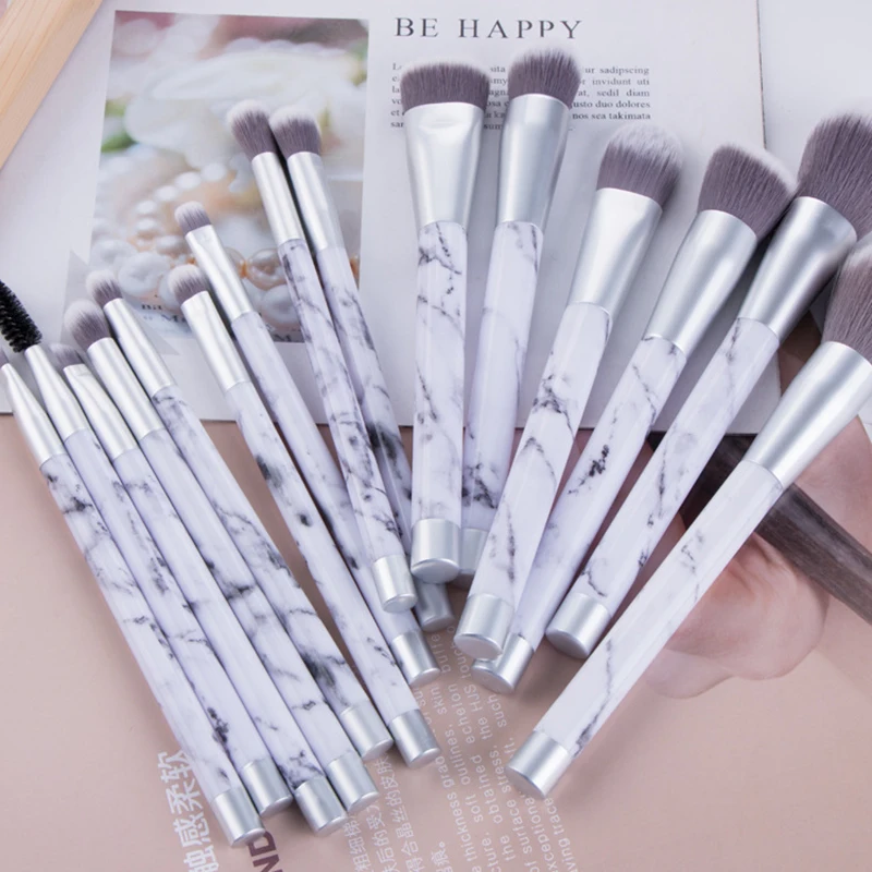 
Miyaup marble handle and bag makeup brushes set 15 pcs gorgeous makeup brush wholesale customized make up brush set 