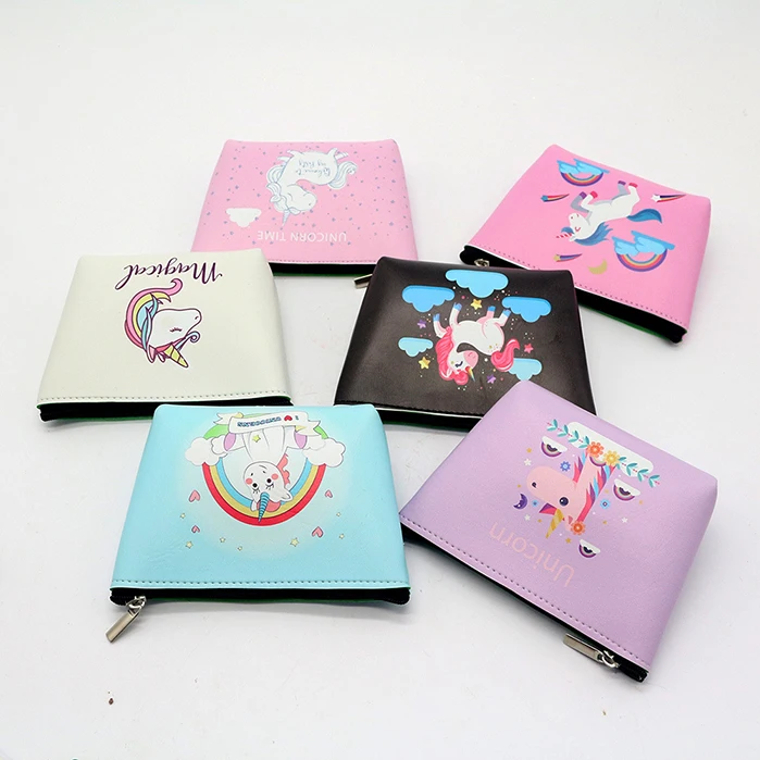 Cute Girl Kids Coin Purses Holder Kawaii Animal Unicorn Women Mini Change Wallets Money Bag Coin Bag Children Zipper Pouch Gift