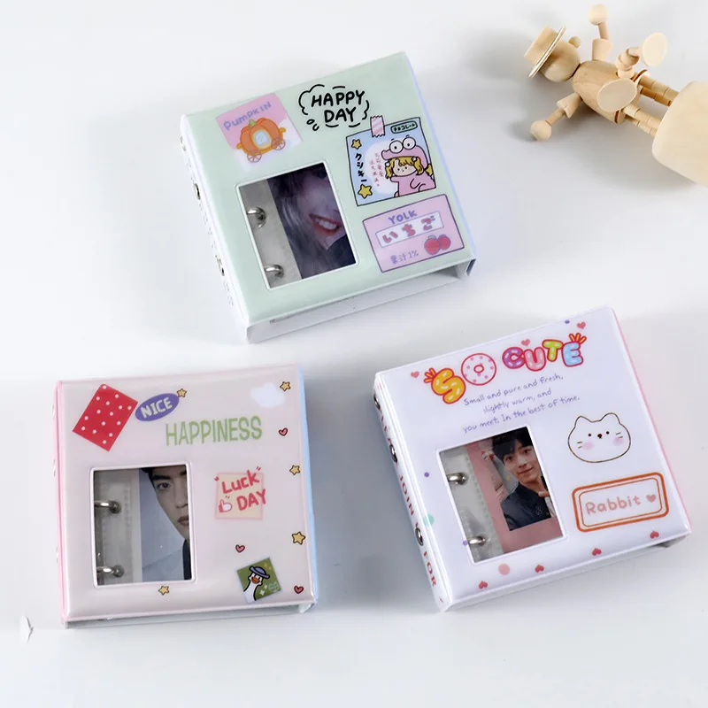 Factory price PVC welded bound collect Kpop book album 3 inch instax mini film album32 photos instax kpop photo album