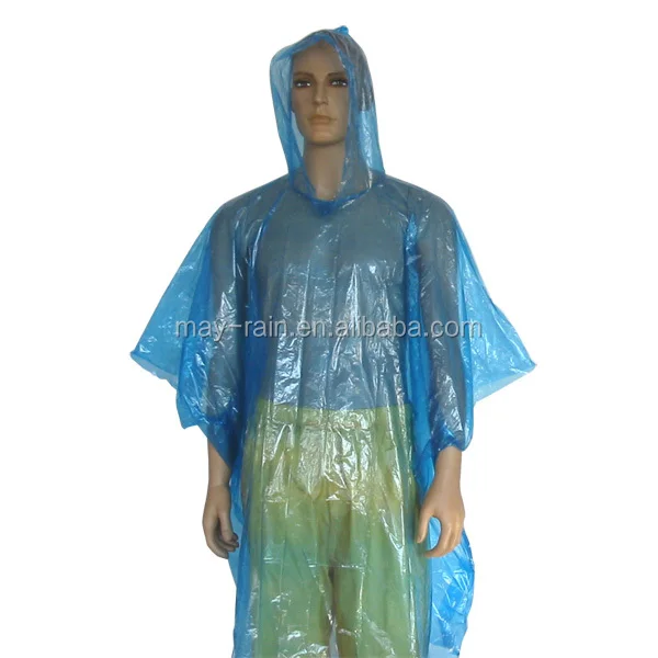 Disposable Rain Ponchos for Adults Assorted Colors travel emergency raincoat
