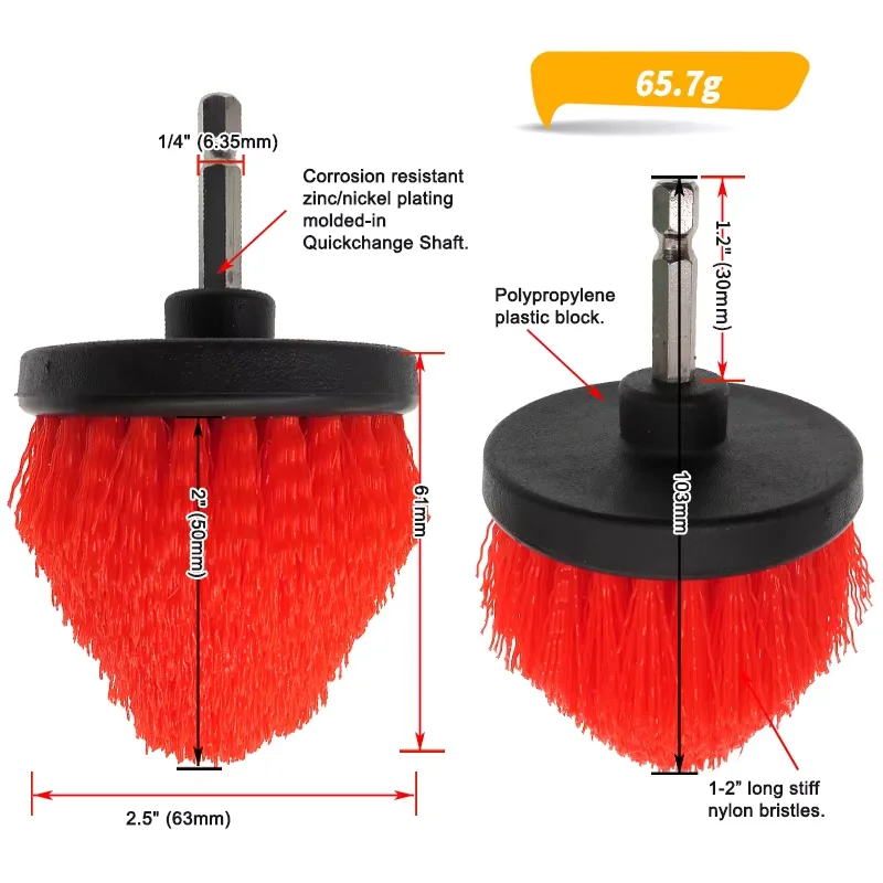 Щетка для чистки дрели 2 5 дюймов