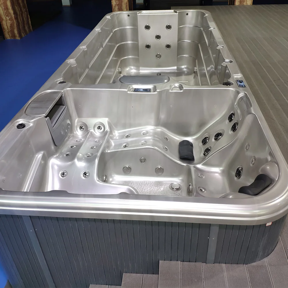 2022 Distributors  Dual Zone Swim Spa BG-6609 adult products swim spa with dual zone  in the garden