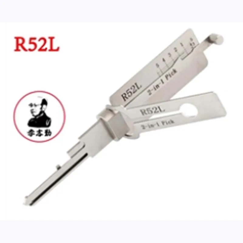 New Arrival LISHI R52L R52-L 2 in 1 R52 Left Side  House Key Opener Lock Pick Set Opening Tool Kit Locksmith Tools