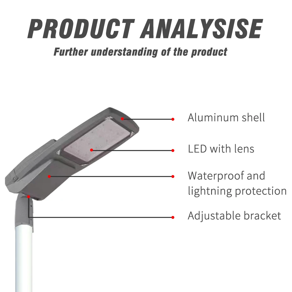 LED waterproof street lights for urban municipal engineering roads 120W and 180W outdoor road renovation lighting