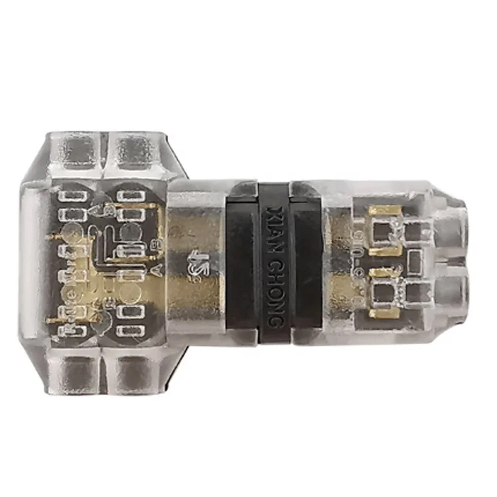 5 шт. Т-образная 2 Pin 2 степенями свободы Универсальный Компактный клеммной колодки разъем Быстрый провод жгута проводов проводника с рычагом AWG 18-24