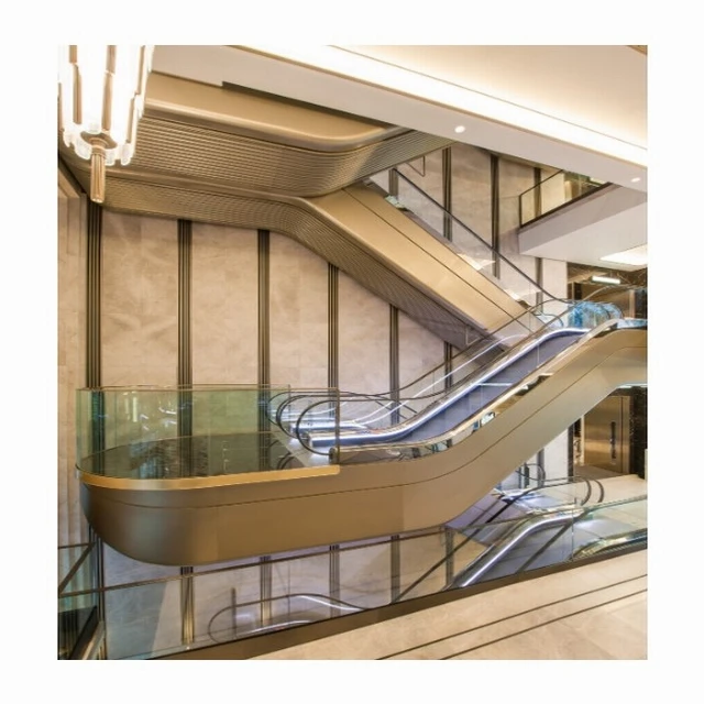 Shopping mall escalator