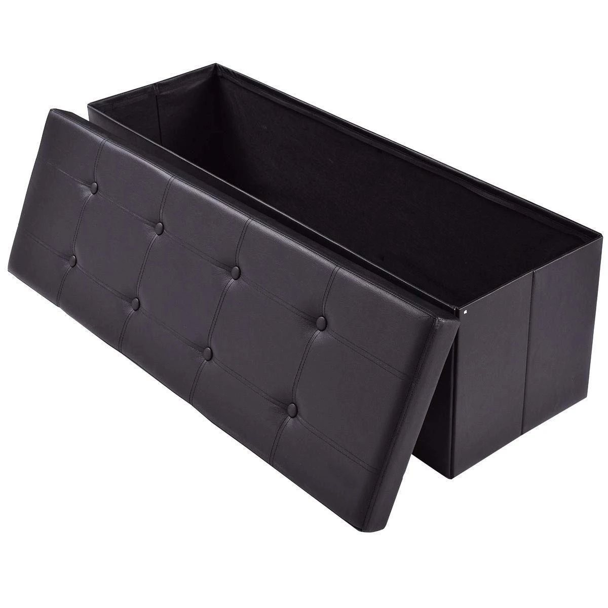 2024 110*38*38cm  PVC fabric Storage Ottoman With box For Home Decoration