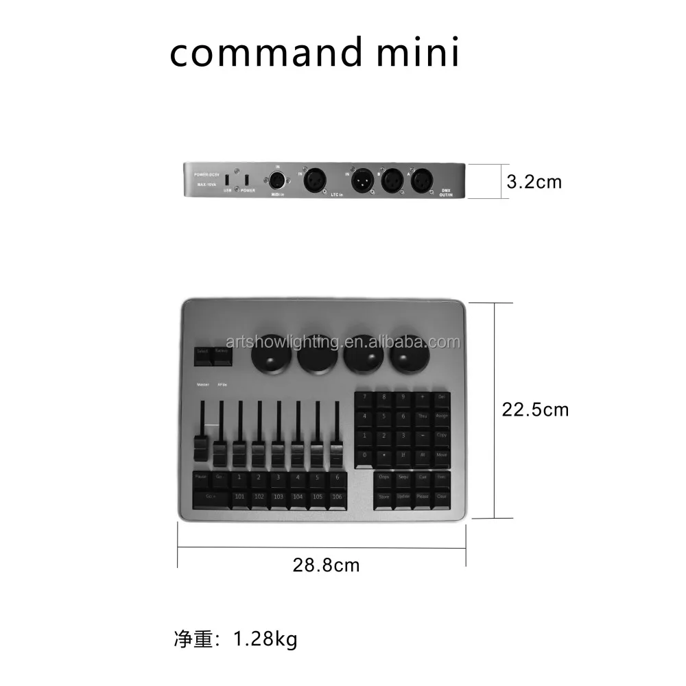 DMX mini command wing MA2 On Pc lighting controller with bag