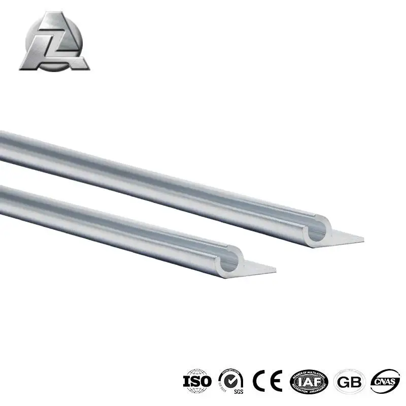 Aluminum alloy single keder rails profile extrusion with holes for awnings