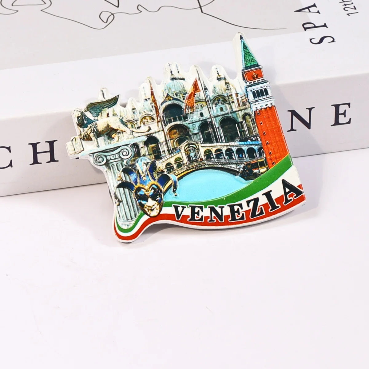 Cheap wholesale  factory souvenir gifts Italy Venice customized shape resin magnet