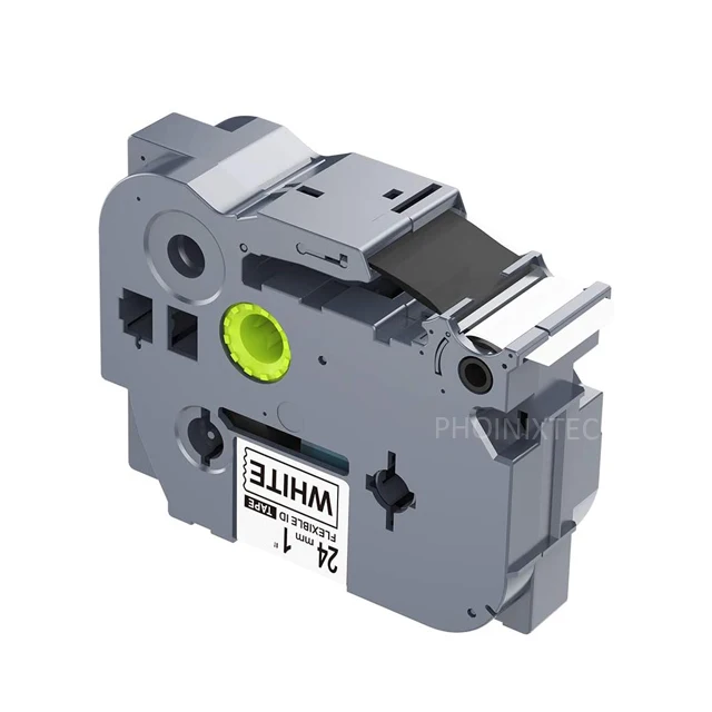 24mm Cable Black Label Ribbon TZe-FX251 Wire Label Tape Compatible for Brother P-Touch TZ FX251 Tze FX251 Flexible ID Cable