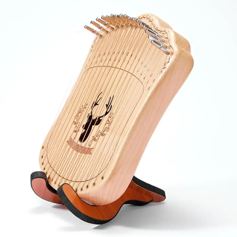 cega 17 strings harpika other musical instruments with stand