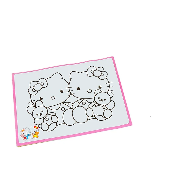 Customized Popular Cartoon Animals Cute Drawing Paper Educational DIY Watercolor Painting Kids Toys
