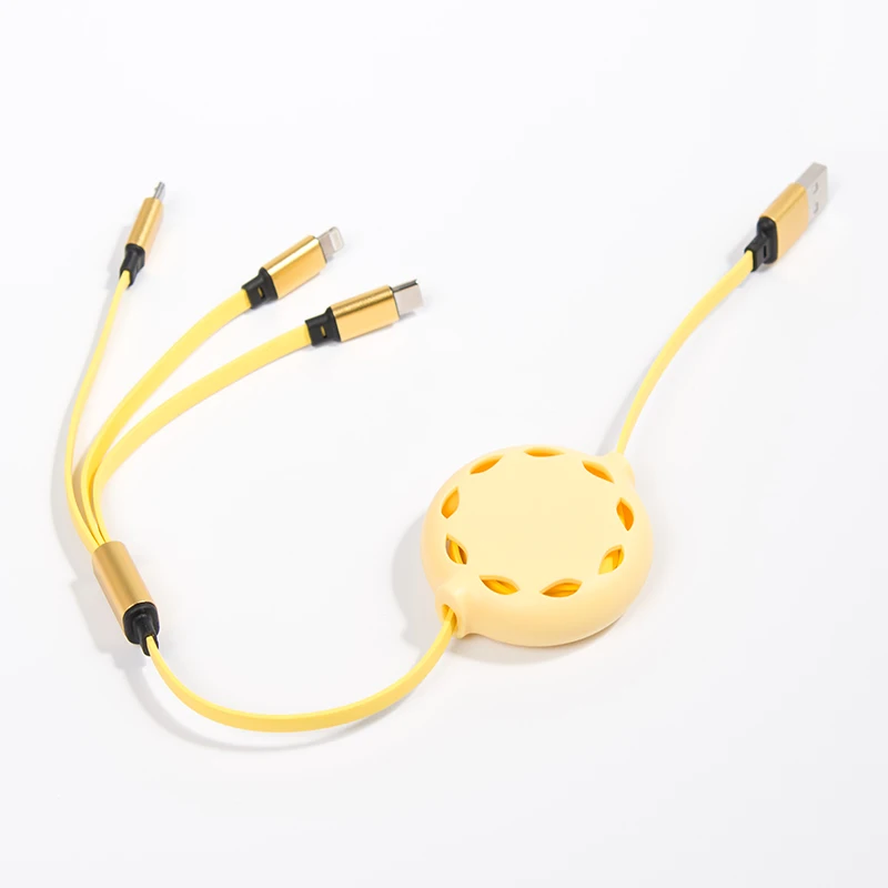 2021 Factory wholesale data cable all 3 type Multi-purpose data cable typec USB to TYPE C 3 in 1 fast charging cable