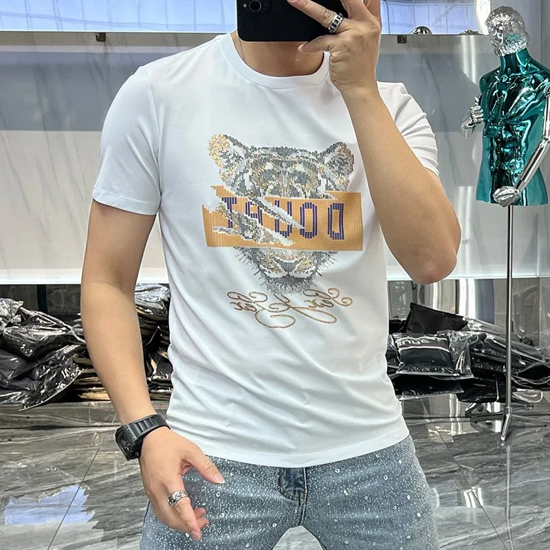 Wholesale Summer Fashion Mercerized cotton high quality t shirts streetwear luxury t shirt designer shirts for men
