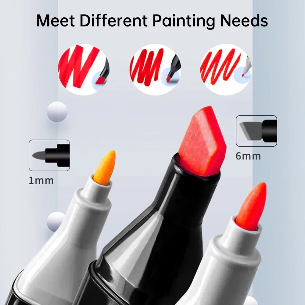 168 Colors Markers Dual Brush Pens Marker Double Tipped Round + Chisel Tips Sketch Art Drawing Markers For Artist Kids Adults
