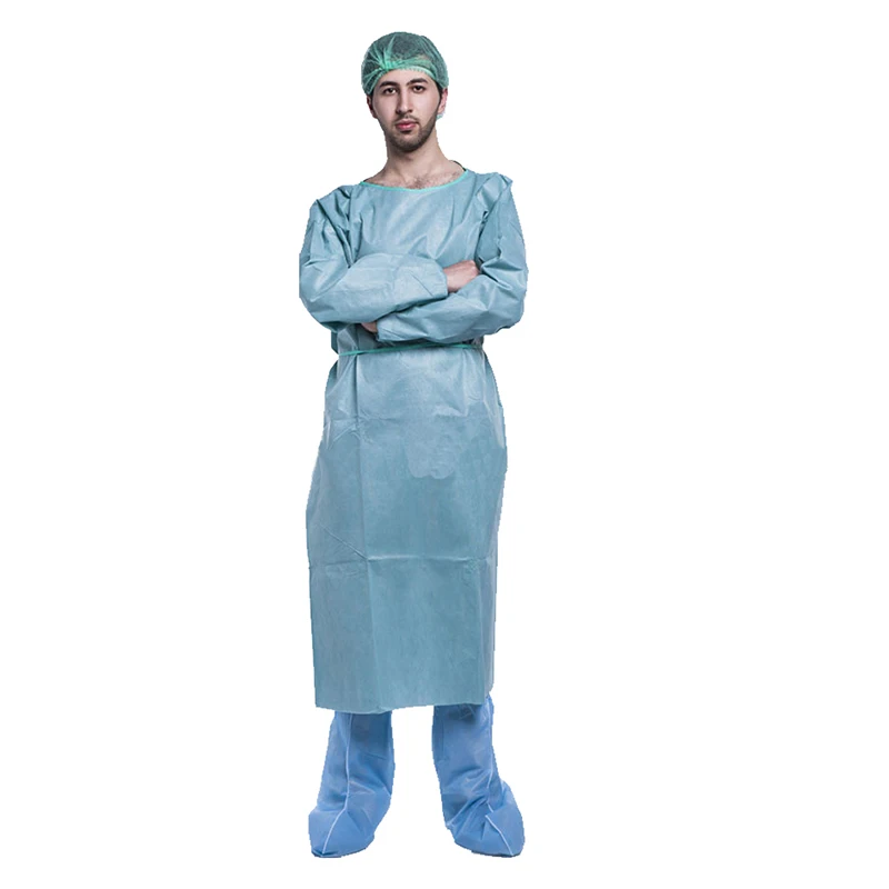 Level 2 Disposable reinforced isolation gowns clinic examination hospital SMS 45gsm sterile surgical gown