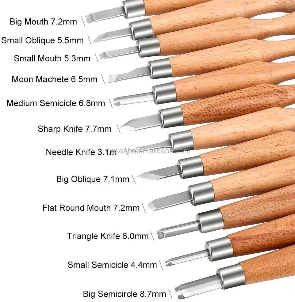 12 шт. SKS7 набор для резьбы по дереву с мешком из ЭВА