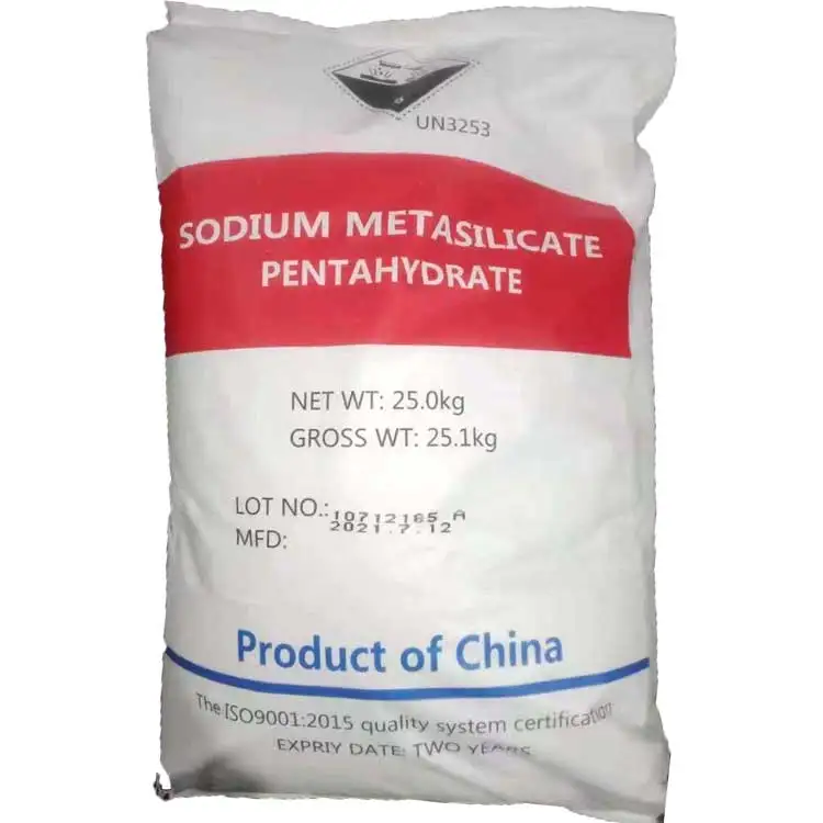 Industrial Sodium metasilicate CAS 6834-92-0 Use for manufacturing detergent fabric treating agent