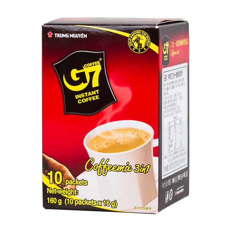 Wholesale G7 Coffee 3 in 1 Instant Coffee 160g