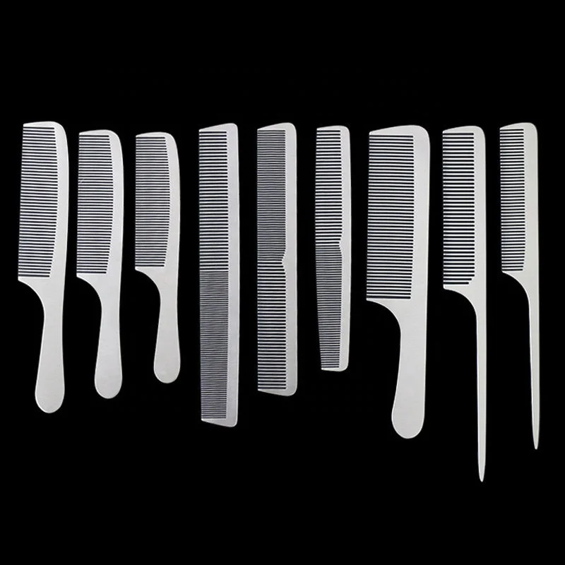 Ultrathin Stainless Steel Salon Hair Comb Professional Barber Hairdressing Tool Metal Combs