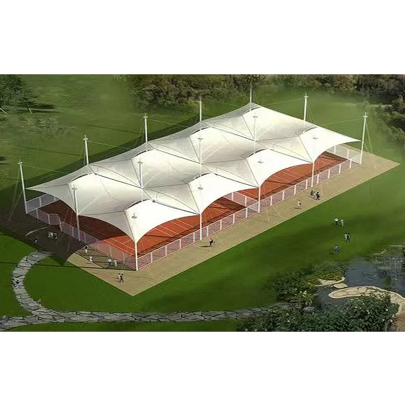 Hot Sale Outdoor Panoramic Paddle Tennis Court Cover Indoor Badminton Court Roof Sport Hall Canopy Shelter Padel Court With Roof