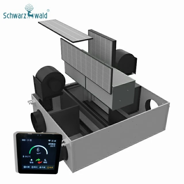 OEM hepa filter smart home central energy recovery duct ventilation system