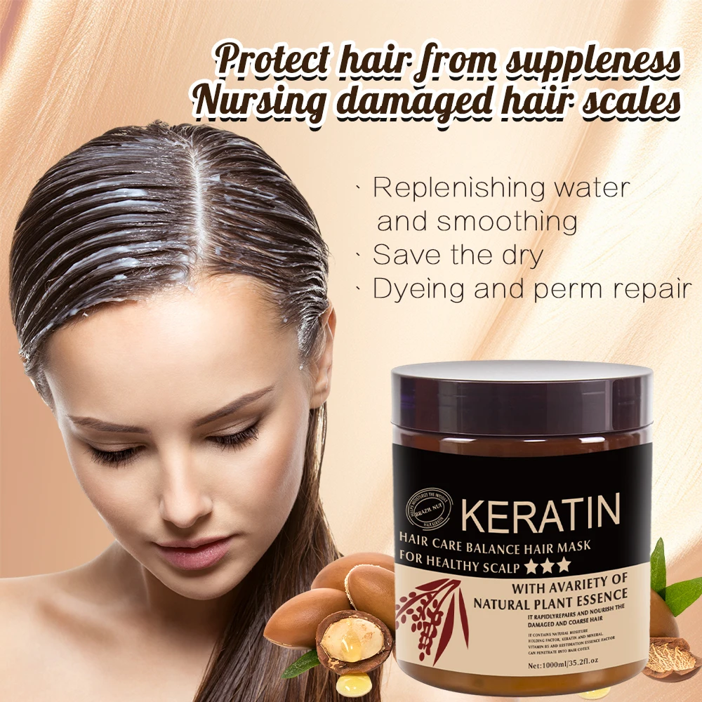 Popular keratin hair mask keratin hair treatment mask max care brazil hair mask