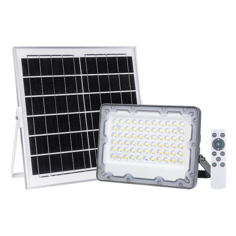 Grade A+ solar cell Designed diamond face reflection process Remote control IP65 50w-500w LED solar flood lights outdoor